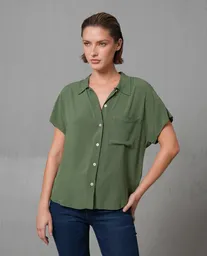 Camisa Mujer Verde Talla L 210G050_VER190414 Rifle