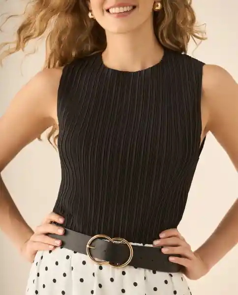 Camisa Negro Puro Ultraoscuro Talla L 412G200 Esprit