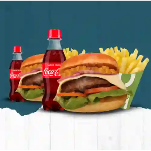 2X1 Hamburguesas Moca + Gaseosa 250 ml