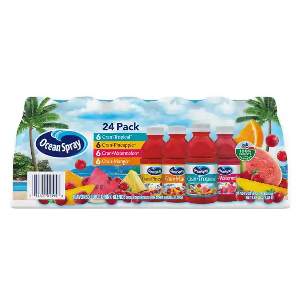 Ocean Spray Pack Jugo Cran Tropicales en Sabores Variados