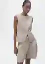 Bermuda Vivían Topo Talla 36 Mujer Mango