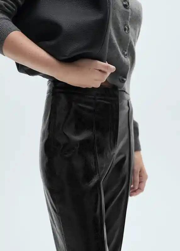 Pantalón Georgia Negro Talla 34 Mujer Mango