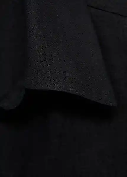 Camisa Samari Negro Talla M Mujer Mango