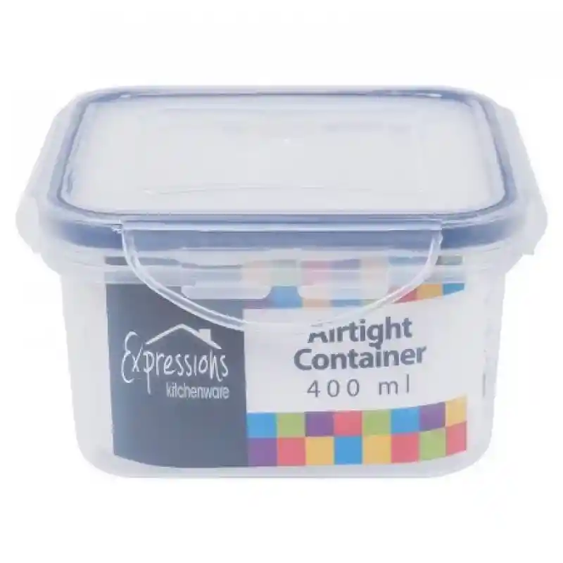 Expressions Home Recipiente Cuadrado Plastico 0.4 Lt Mb06-5