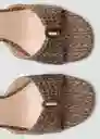 Sandalias Piece Marron Talla 37 Mujer Mango