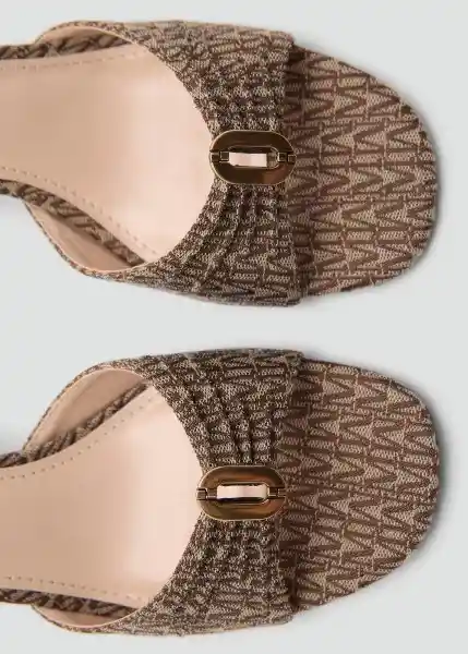Sandalias Piece Marron Talla 37 Mujer Mango