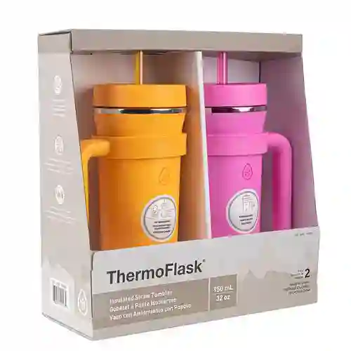 Thermoflask Termo Para Bebida en Acero Inoxidable Con Tapa 