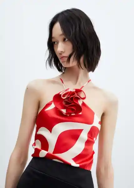 Top Rosh Rojo Talla XL Mujer Mango