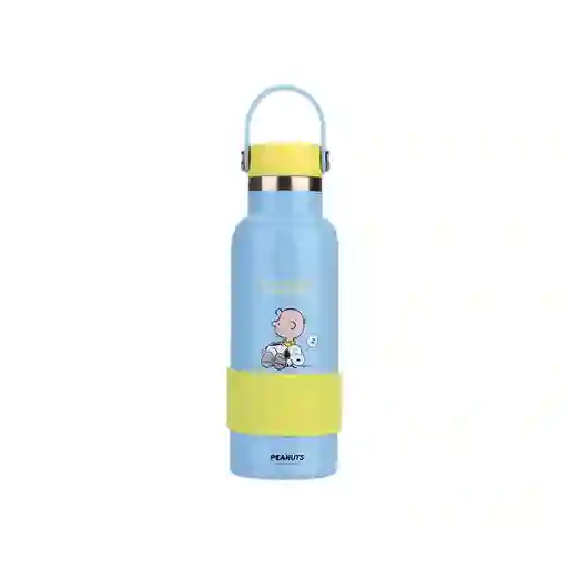 Termo de Con Asa y Funda Snoopy Colorful Azul 500 mL Miniso