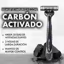 Gillette Prestobarba 3 Carbono Cuchillas de Afeitar con Carbón 4 Uds