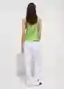 Top Rachy Verde Talla L Mujer Mango
