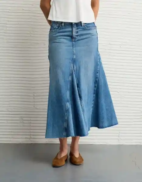 Falda Mujer Azul Talla 2 5154936 American Eagle