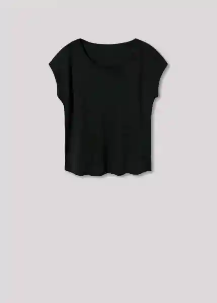 Camiseta Am054 Negro Talla M Mujer Mango