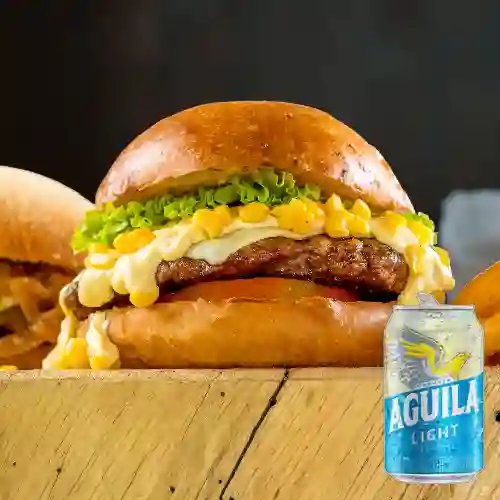 Combo Hamburguesa Vacanostra + Aguila Light Lta 330ml