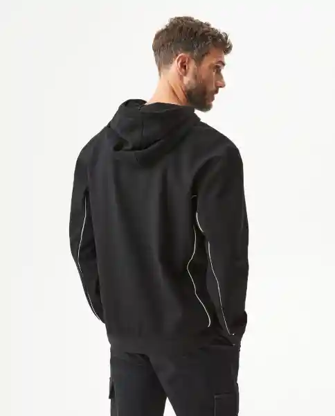Hoodie Racing Piping Masculino Negro Sombrio Talla L Chevignon