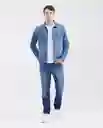 Jean Straight Fit-Masculino Azul Frances Medio 30/32 Chevignon