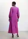 Vestido Laia-A Violeta Talla M Mujer Mango