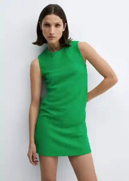 Vestido Corn Verde Talla L Mujer Mango