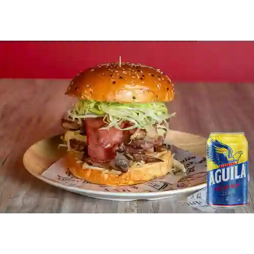Combo Buffalo Burger + Aguila Orig Lta 330ml