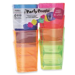 Party People Vaso Whisky Colores Surtidos