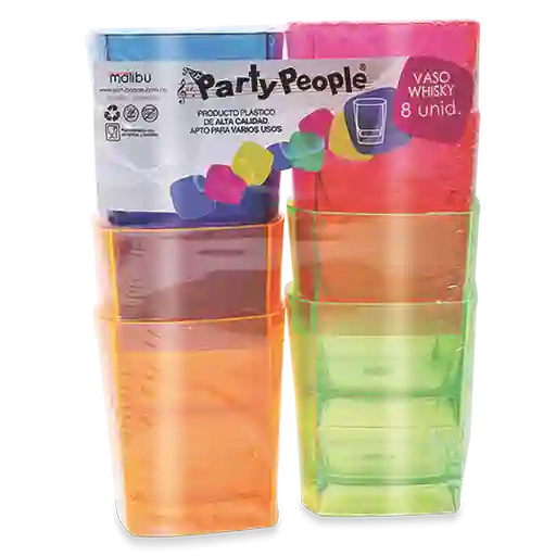 Party People Vaso Whisky Colores Surtidos