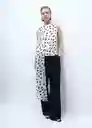 Blusa Adela Offwhite Talla S Mujer Mango