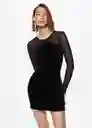 Vestido Xtoni Negro Talla S Mujer Mango