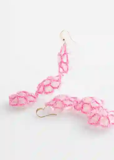 Pendientes Peoni Rosa Talla 99 Mujer Mango