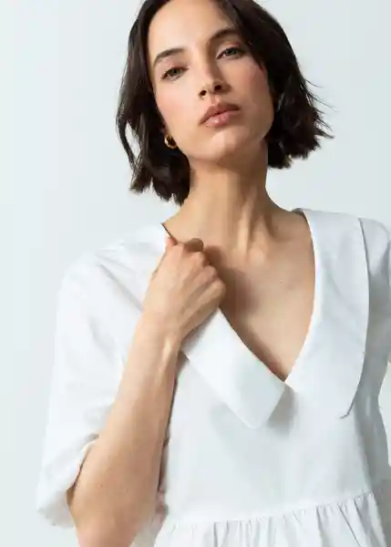 Camisa Mujer Crudo Puro Claro Talla M 411G333 Naf Naf