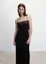 Vestido Kylie Negro Talla M Mujer Mango