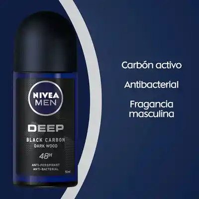 Nivea Men Desodorante en Roll On Deep Dry y Clean