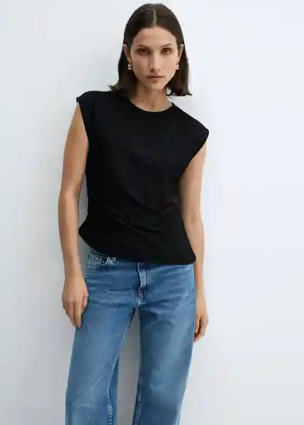 Top Cintita Negro Talla S Mujer Mango