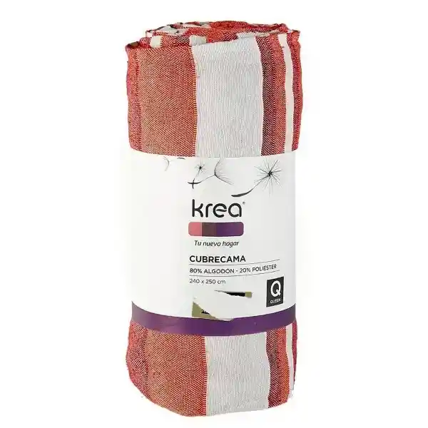 Krea Cubrecama Rojo Sisa240 x 250