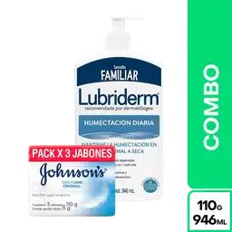 Combo Jabón Barra Avena 110 g x 3 Und + Lubriderm Humectación