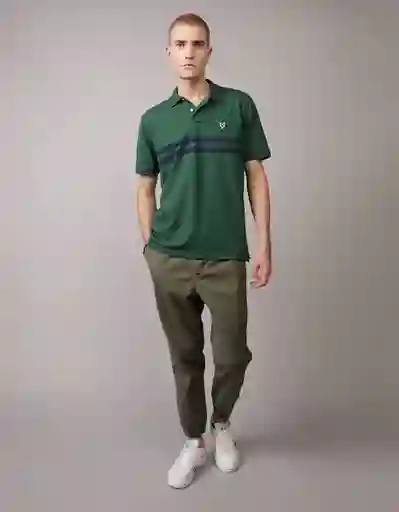 Camiseta Polo Hombre Verde Talla X-SMALL 3772300 American Eagle