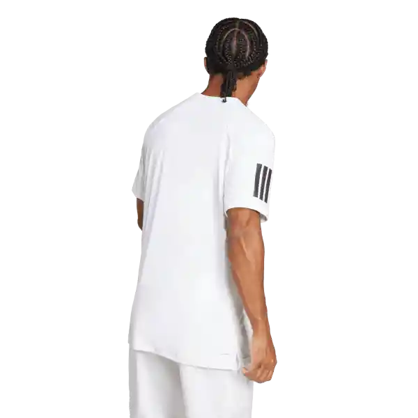 Adidas Camiseta Tenis Manga Corta Club 3Str Hombre Blanco L