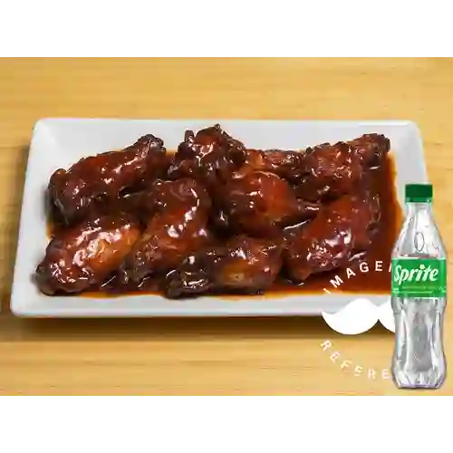 Combo Alitas en Salsa BBQ + Sprite Original 400ml