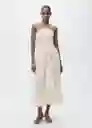 Vestido Fede Crudo Talla M Mujer Mango