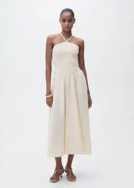 Vestido Fede Crudo Talla M Mujer Mango
