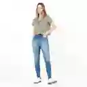 Jean Ilussion Tiro Medio Bota Skinny Azul Talla 8 - 551601