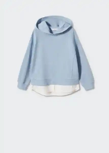 Sudadera Preppy Celeste Talla 14 Niñas Mango