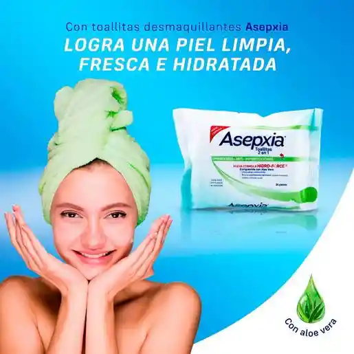 Asepxia Toallitas 2 en 1 Limpiadoras Anti-Imperfecciones