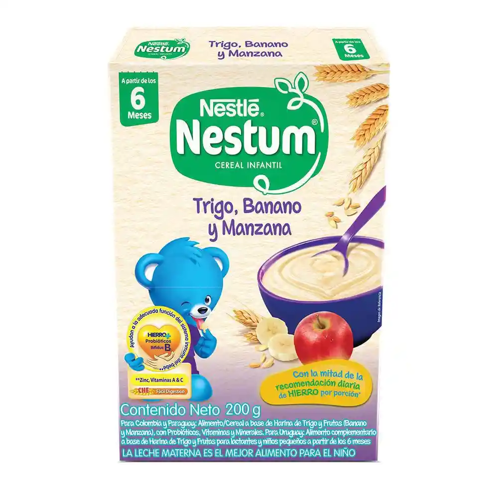 Nestum Cereal Infantil Trigo Banano y Manzana