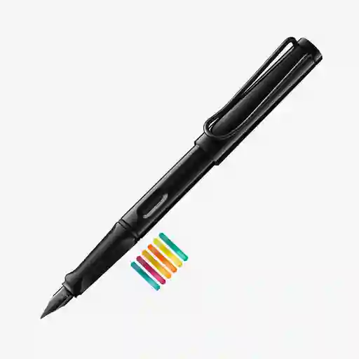 Lamy Estilógrafo Safari Negro Anillo Multicolor