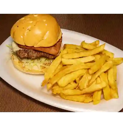 Burger Sencilla & Papas Fritas