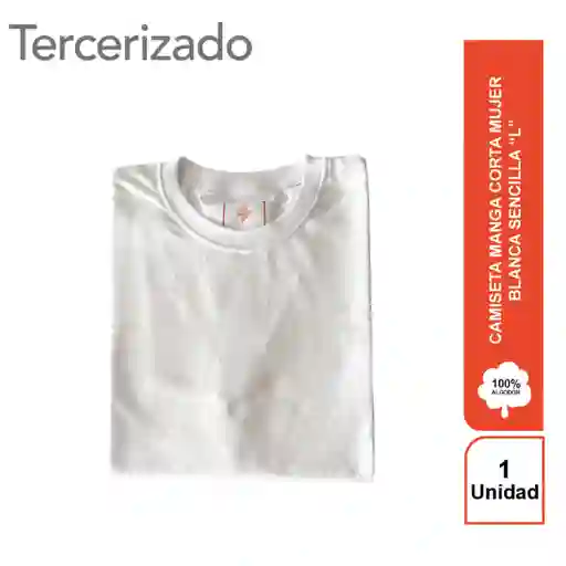 Rayito Camiseta Mujer Blanca Básica L