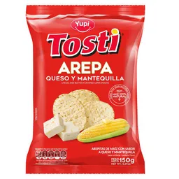 Yupi Snack Tosti Arepa Sabor a Queso y Mantequilla