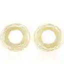 More Aretes Aro Doble Cintas 5.5 Largos Oro