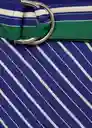 Falda Lazuli Azul Talla 38 Mujer Mango