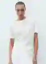 Camiseta Lenu Off White Talla M Mujer Mango